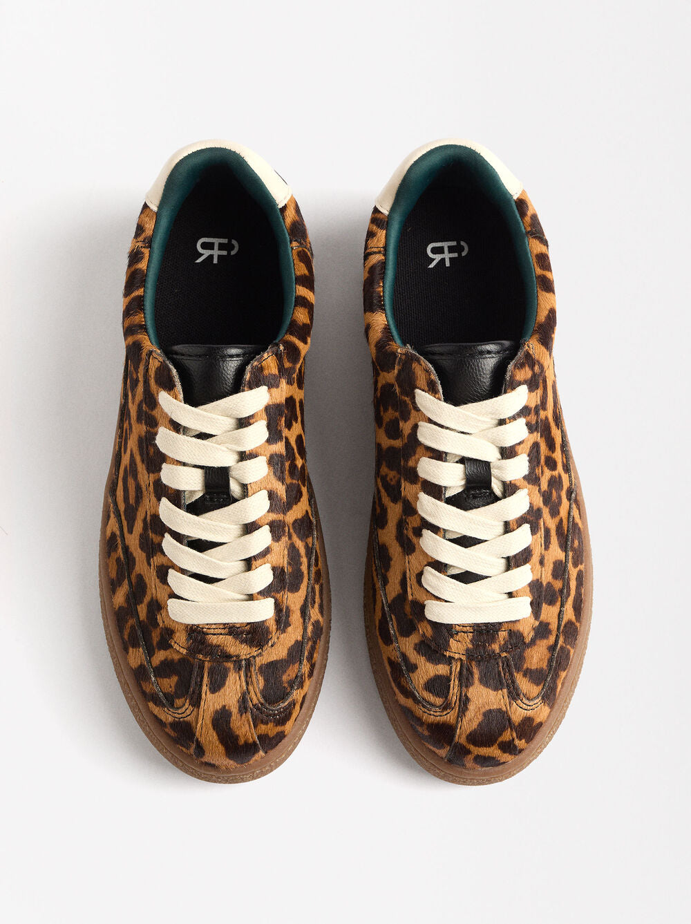 Sapatilhas de pele estampado animal