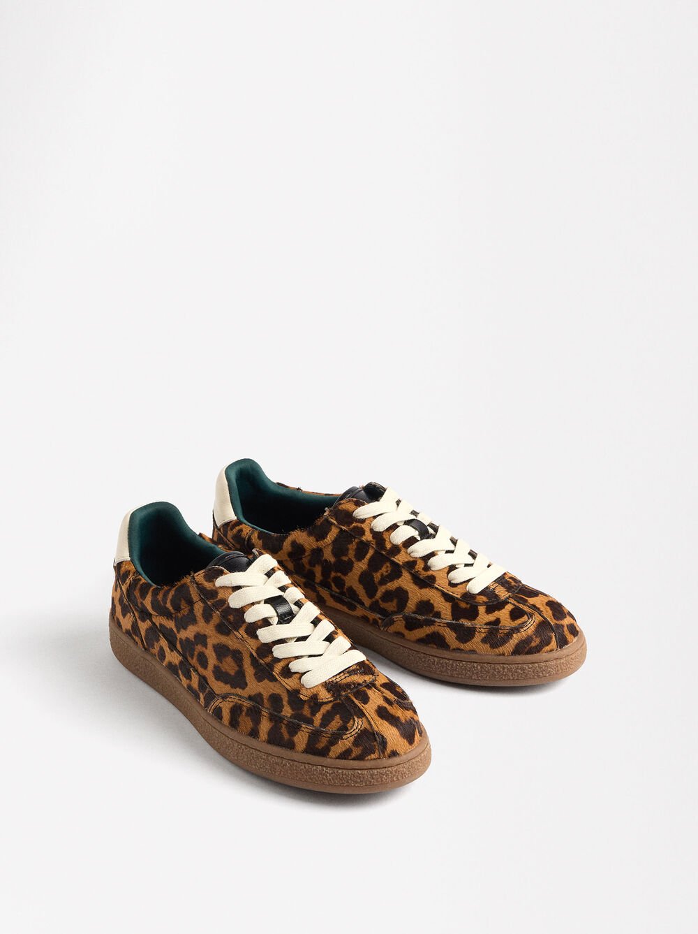 Sapatilhas de pele estampado animal