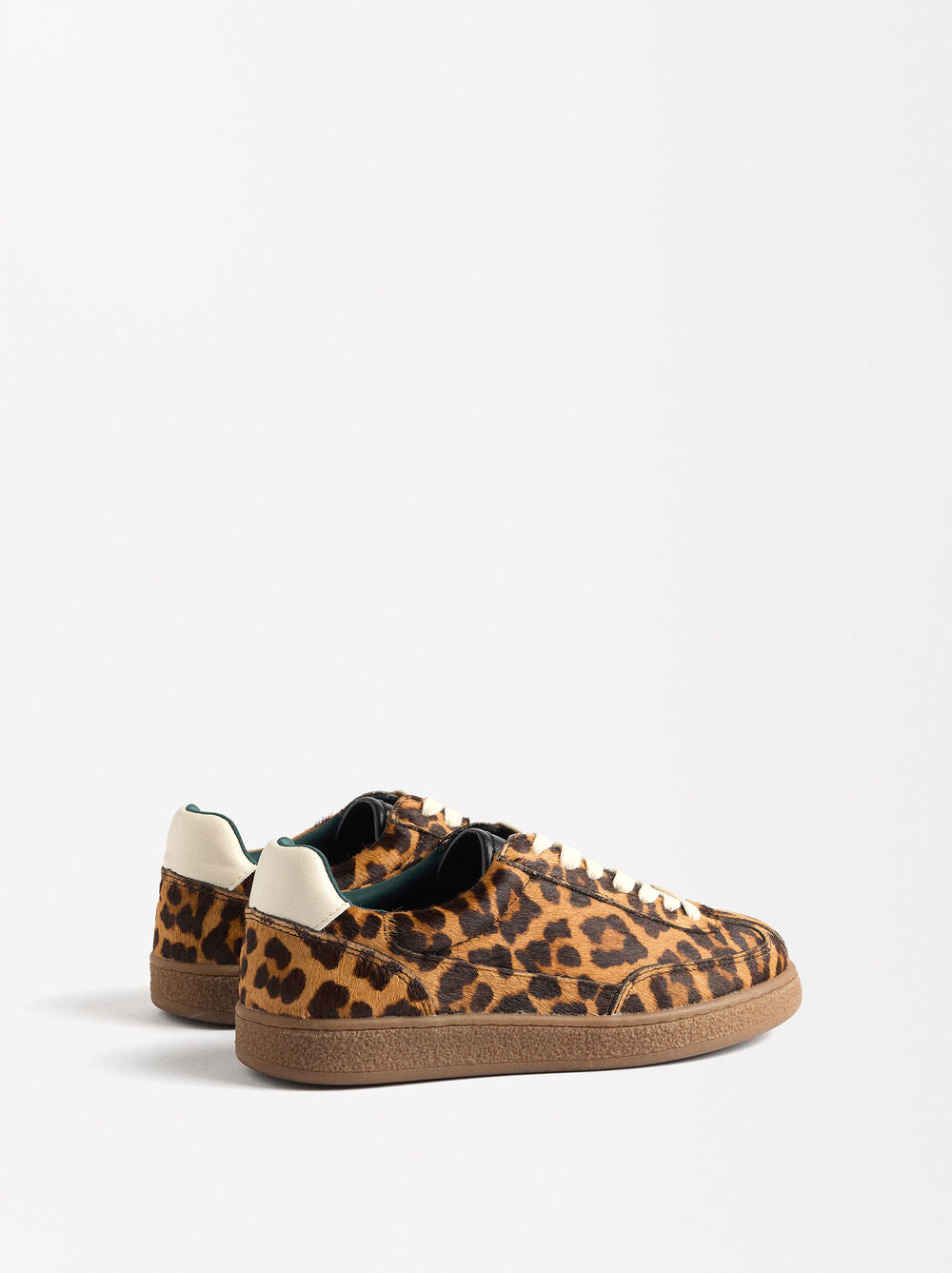 Sapatilhas de pele estampado animal