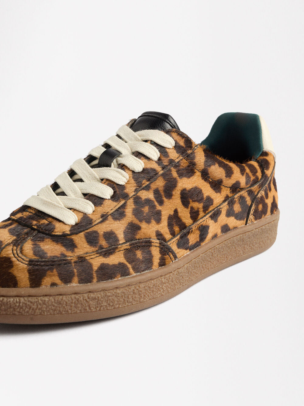 Sapatilhas de pele estampado animal