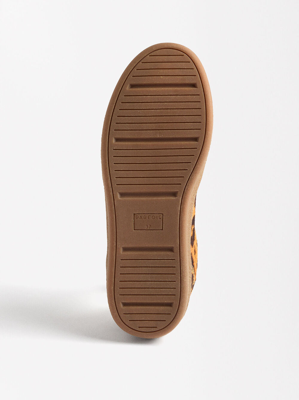 Sapatilhas de pele estampado animal