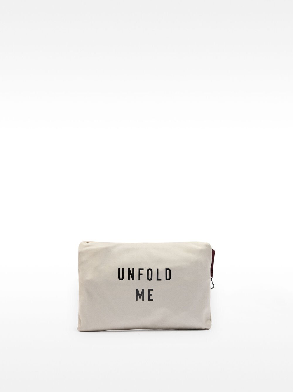 Mochila de nylon com franzido