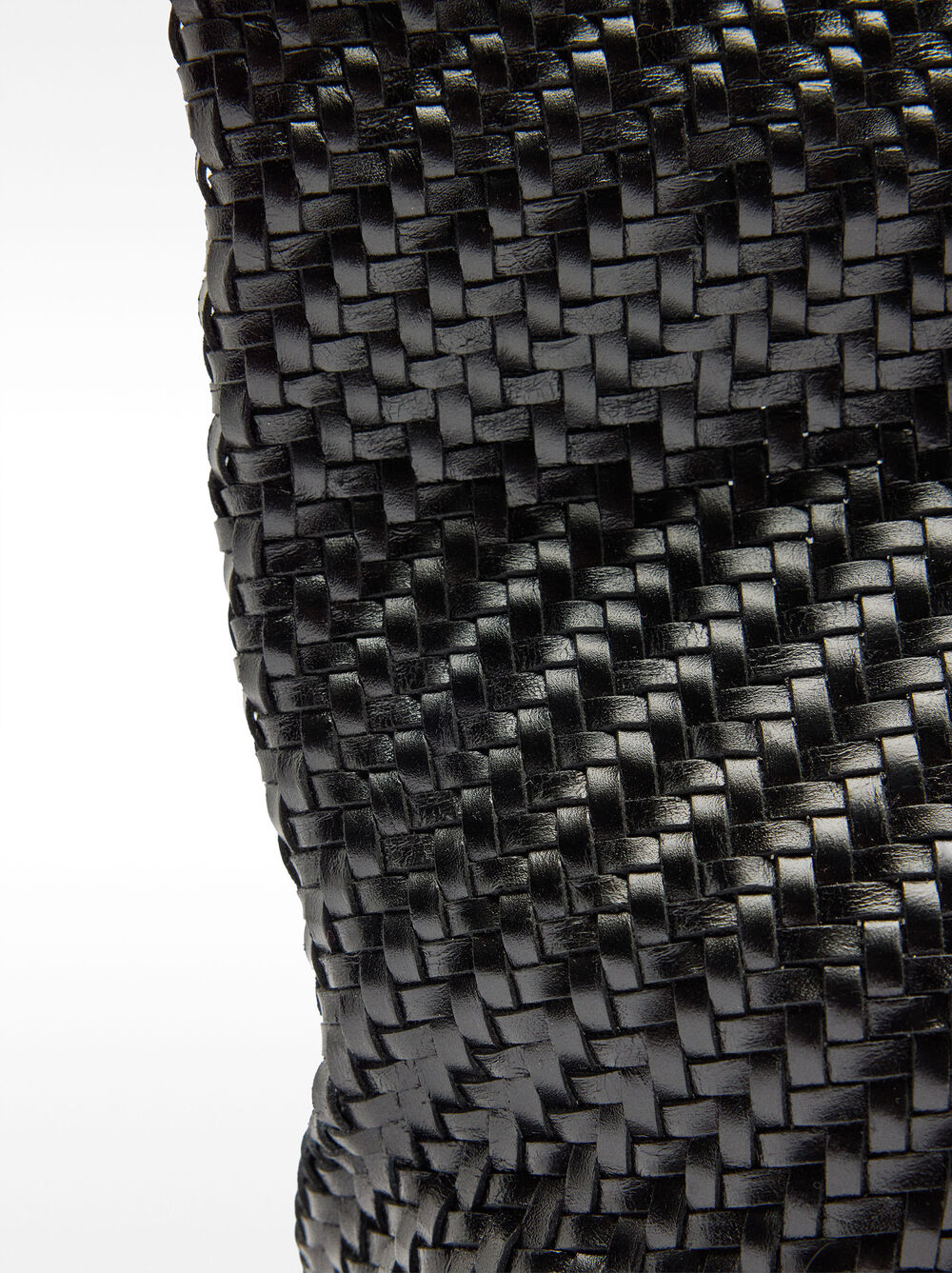 Mala shopper de pele entrançada