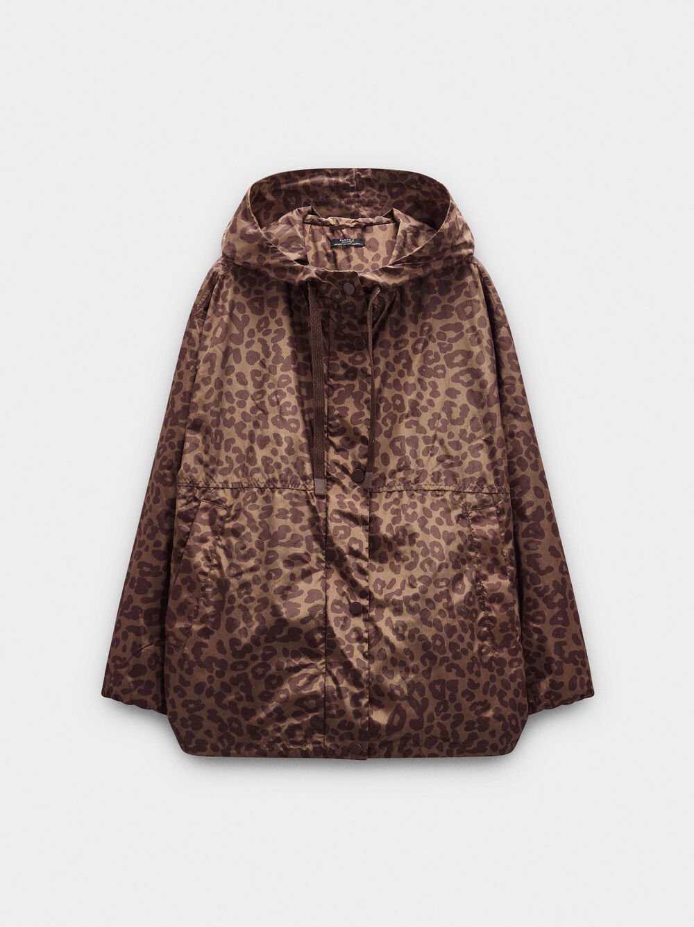 Parka estampada com capuz