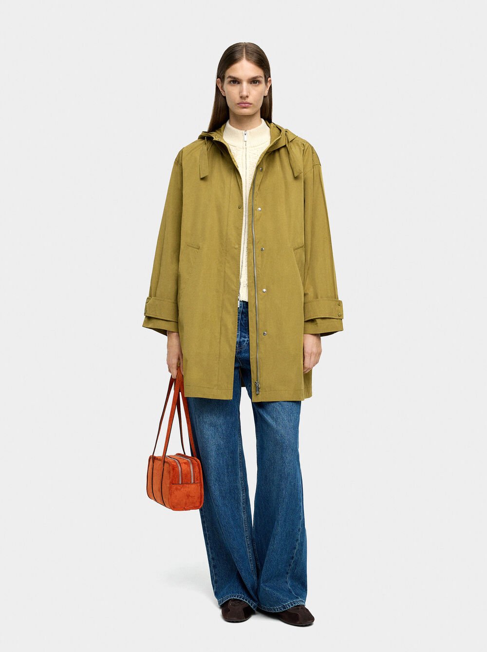 Parka leve com capuz