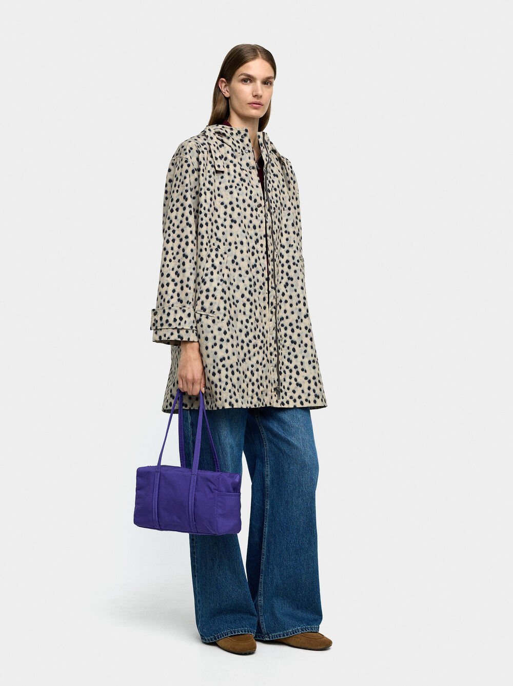 Parka com estampado animal