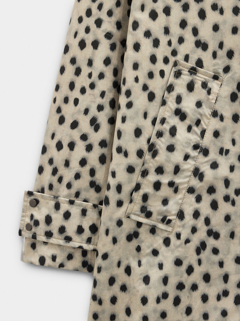 Parka com estampado animal