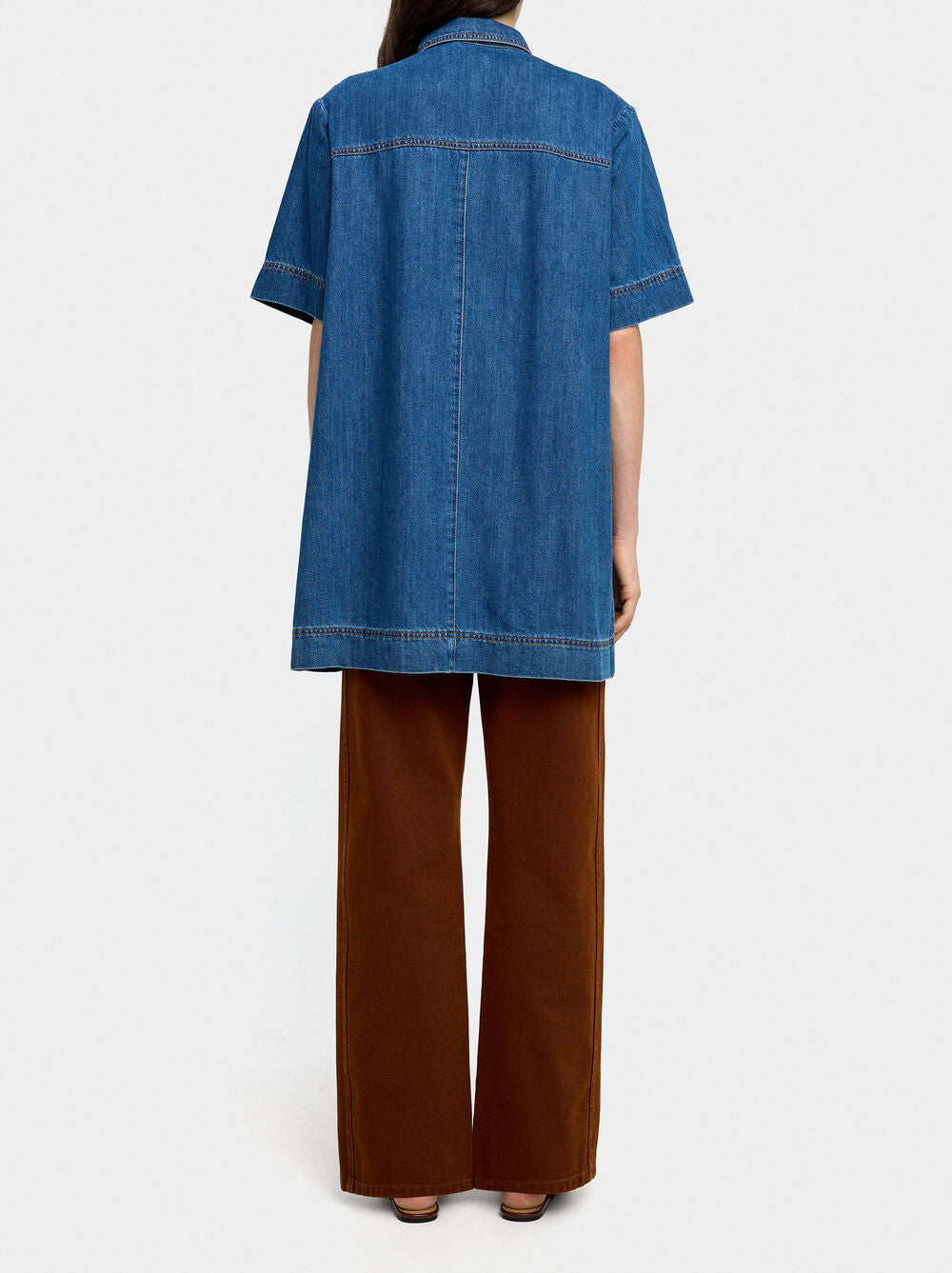 Vestido de ganga 100% algodão