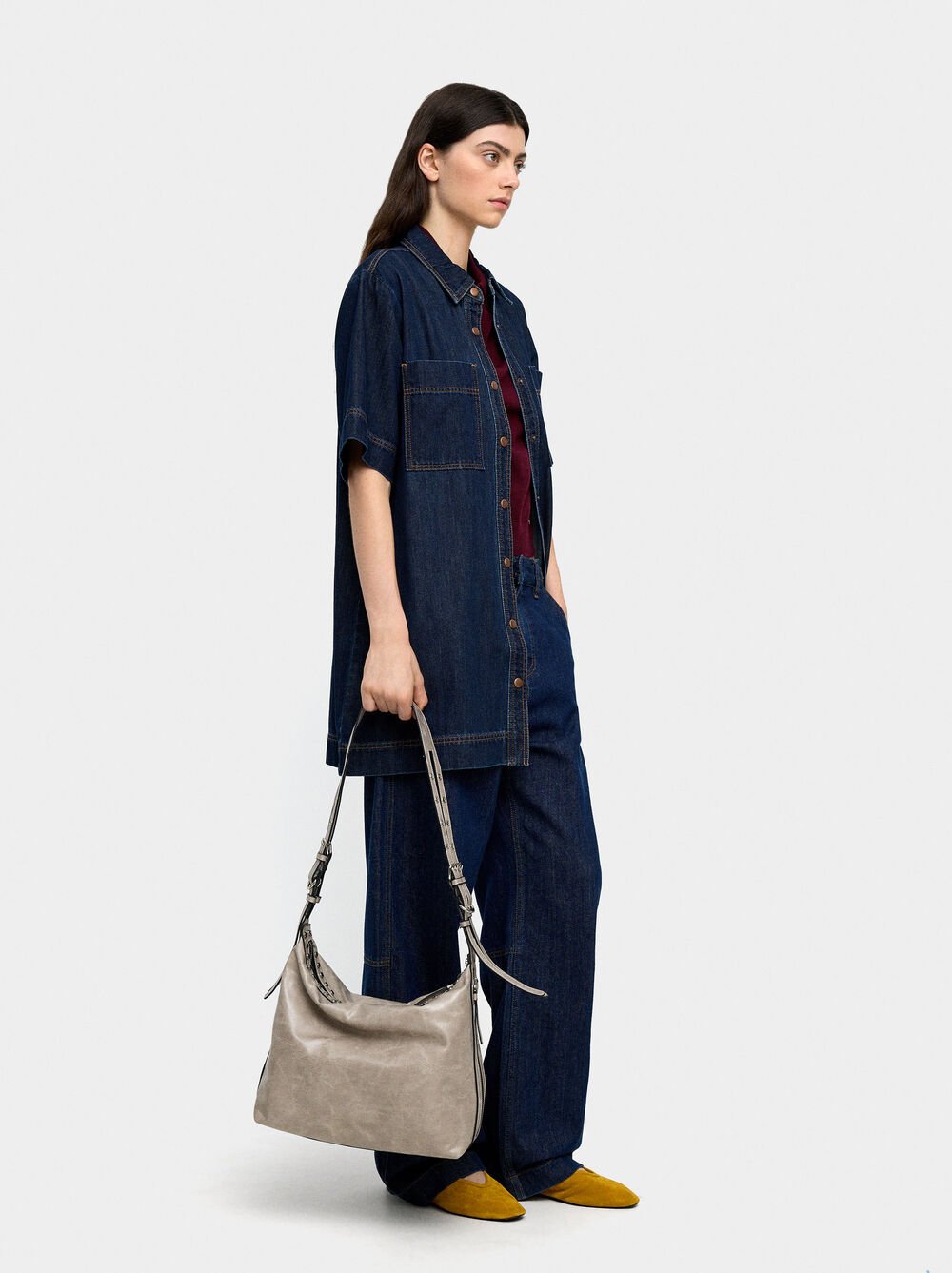 Vestido de ganga 100% algodão