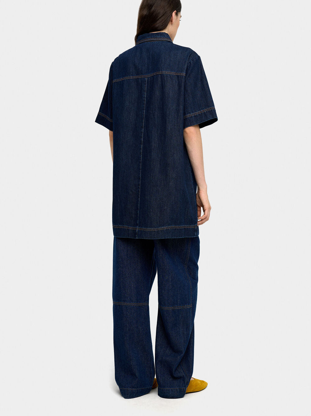 Vestido de ganga 100% algodão