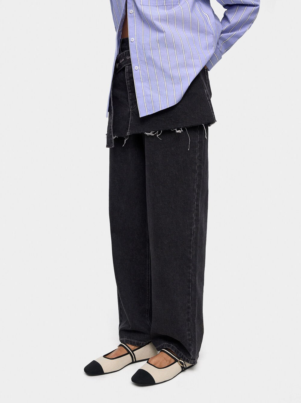 Sabrinas em tecido bicolor