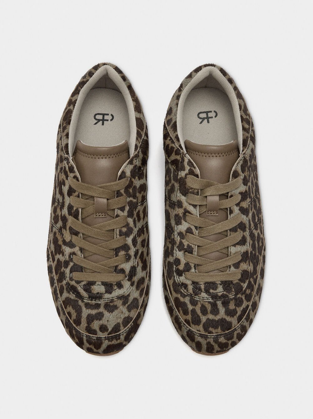 Sapatilhas de pele estampado animal