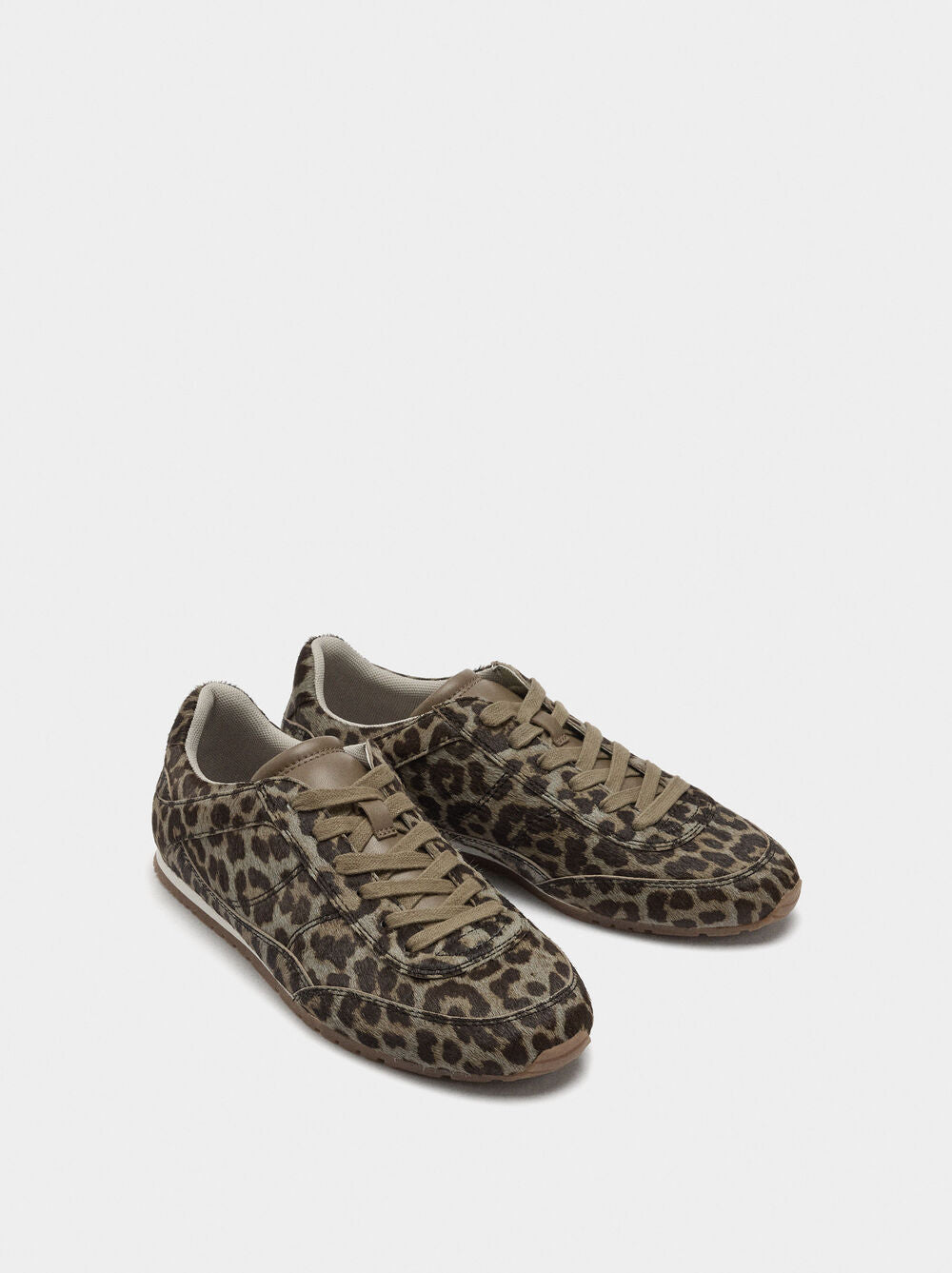 Sapatilhas de pele estampado animal