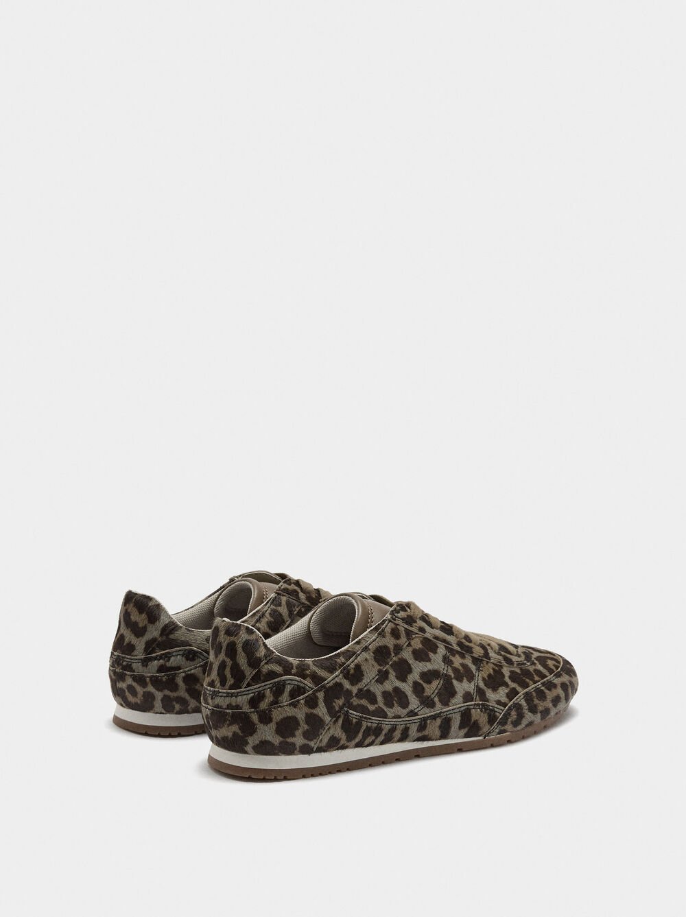 Sapatilhas de pele estampado animal