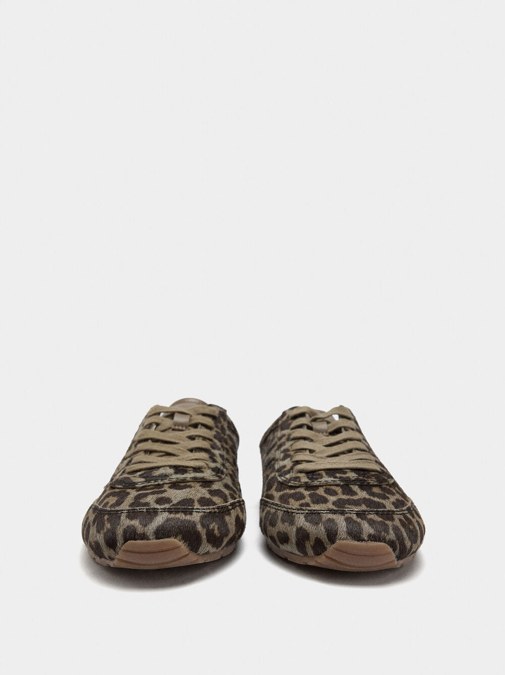 Sapatilhas de pele estampado animal