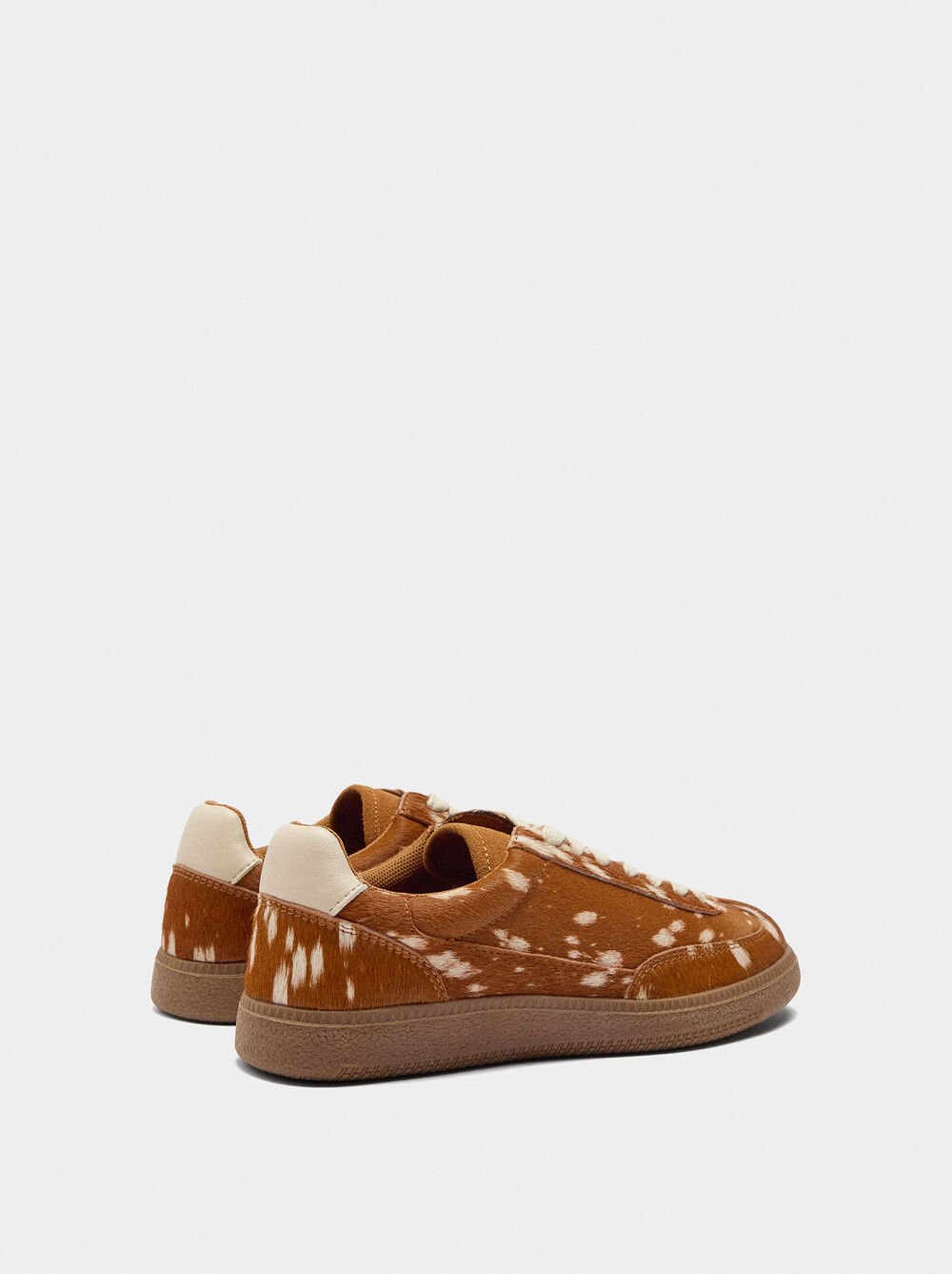 Sapatilhas de pele estampado animal