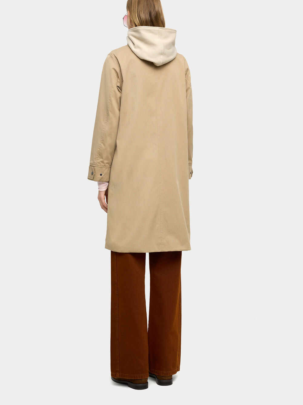 Parka algodão com capuz removível