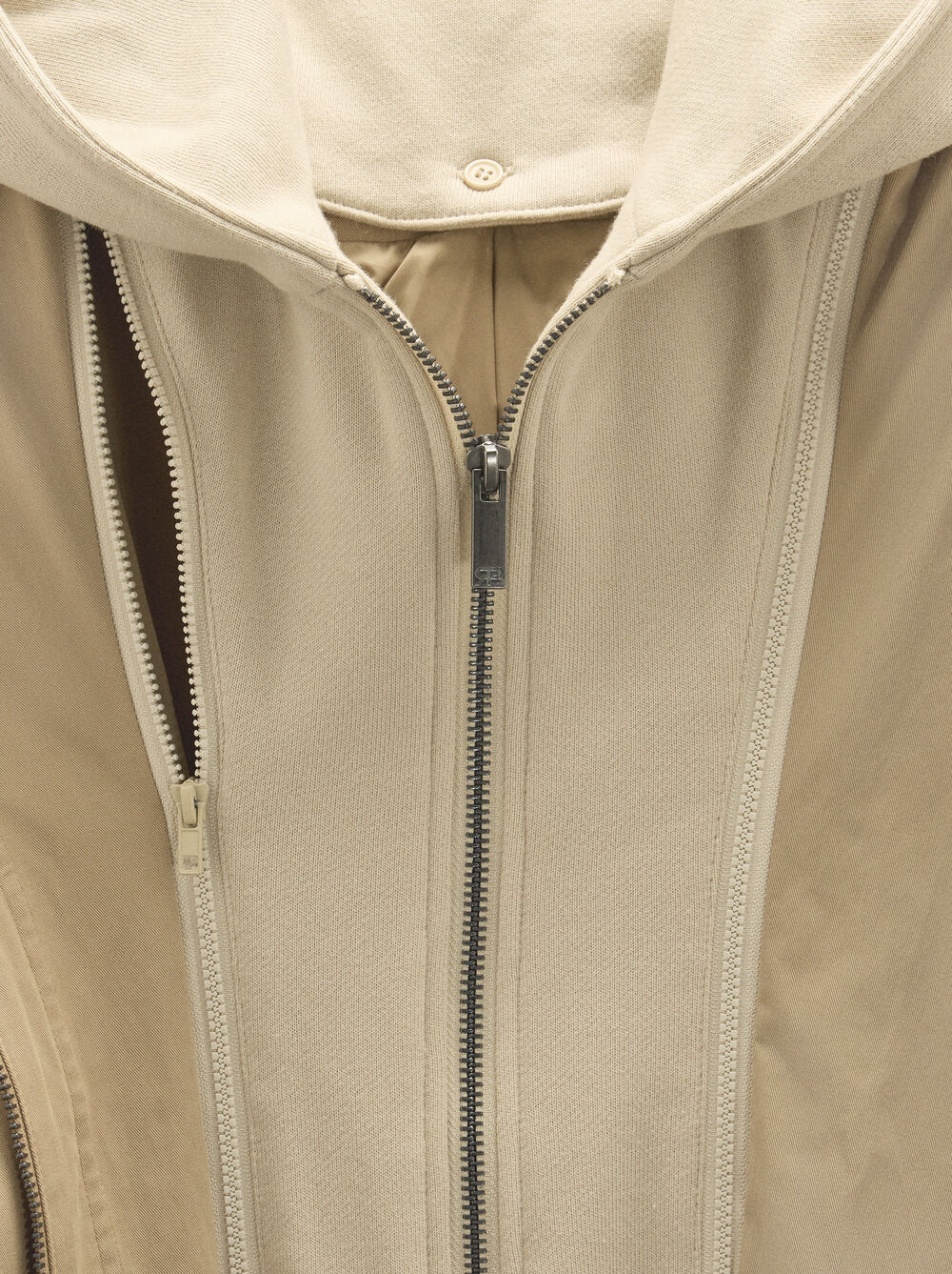 Parka algodão com capuz removível