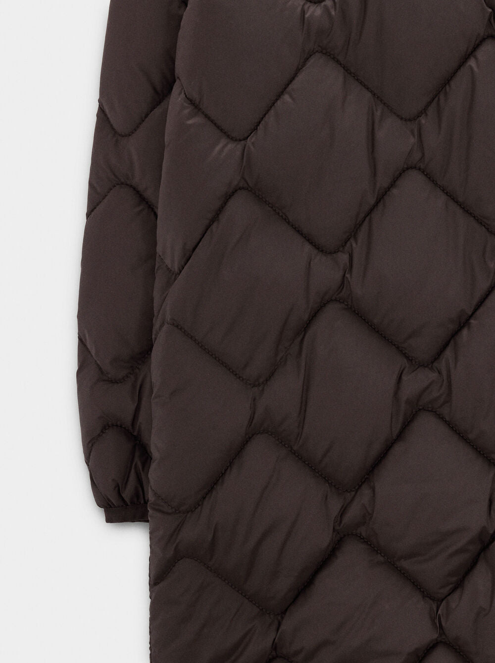 Casaco comprido acolchoado