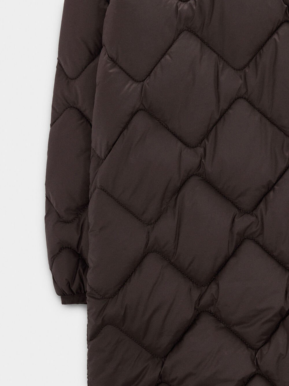 Casaco comprido acolchoado