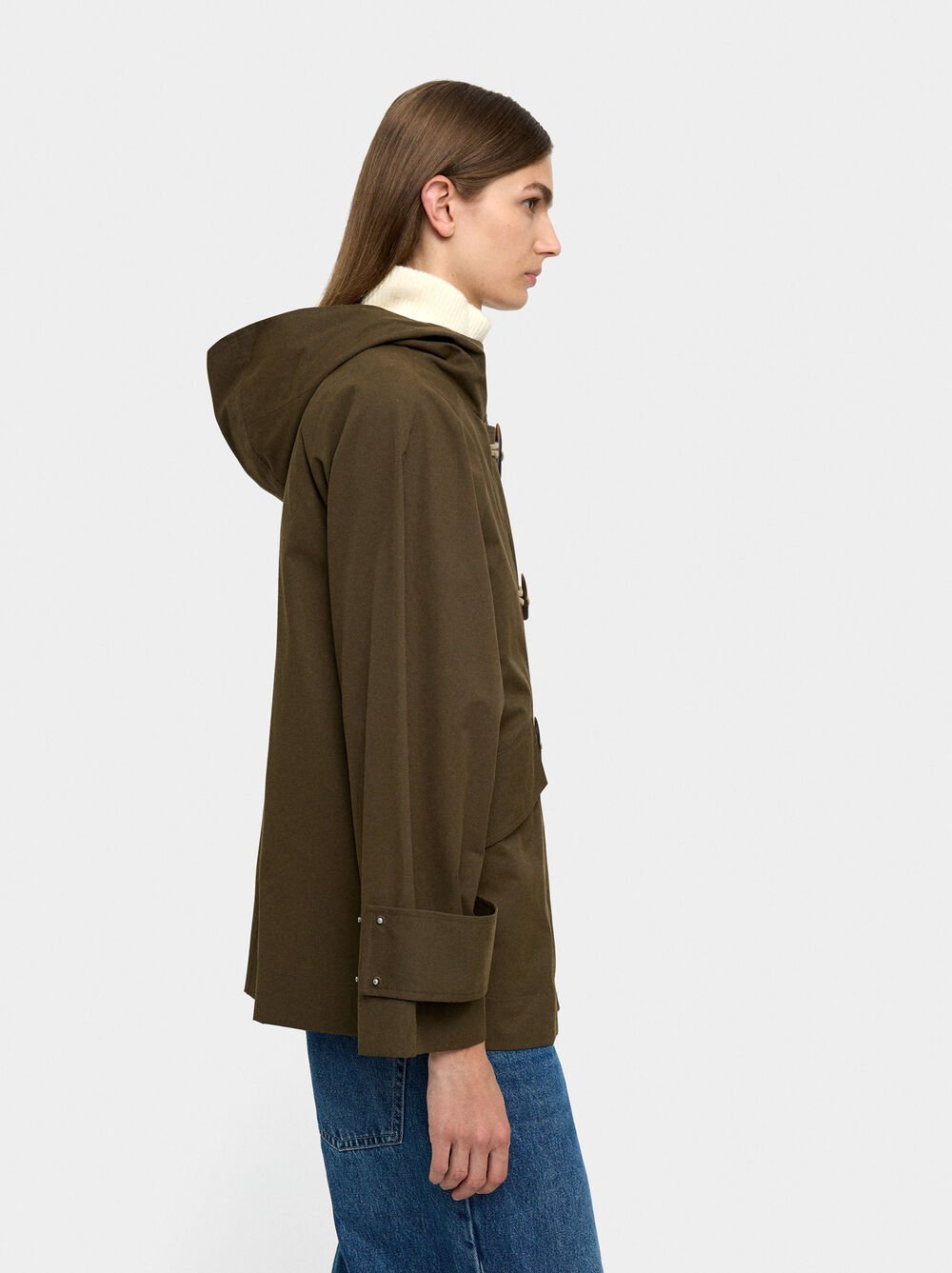 Casaco com capuz e colete