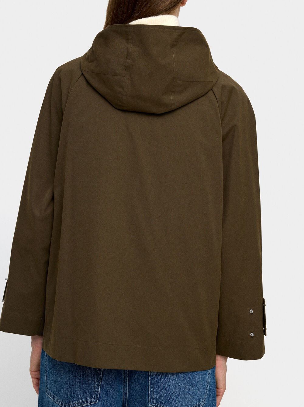 Casaco com capuz e colete