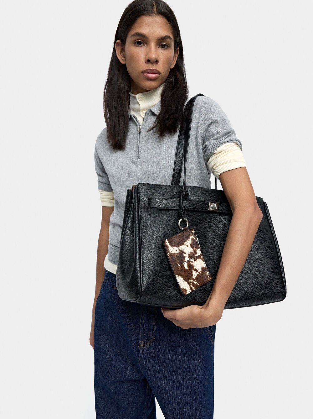 Mala para portátil com textura