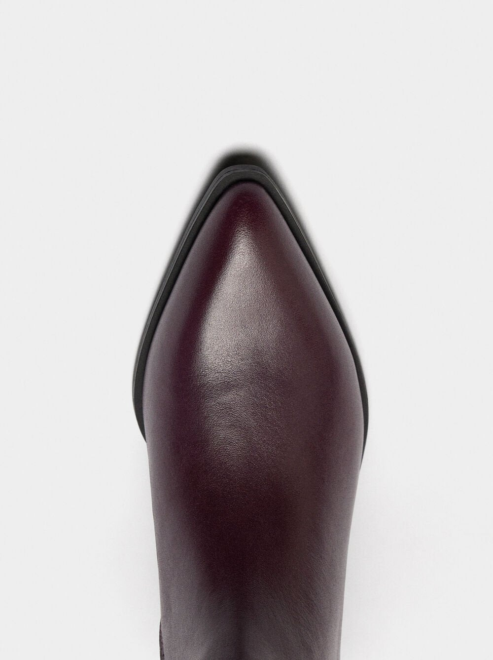 Botas de pele tacão largo