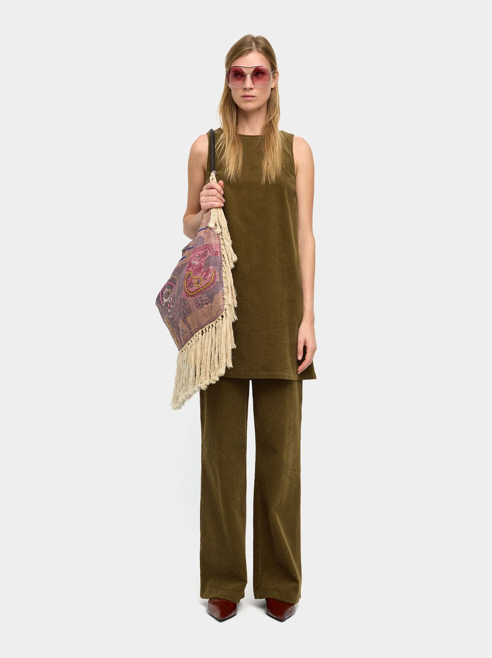 Vestido de bombazina 100% algodão