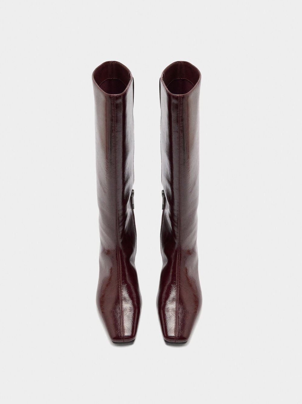 Botas de cano alto envernizadas