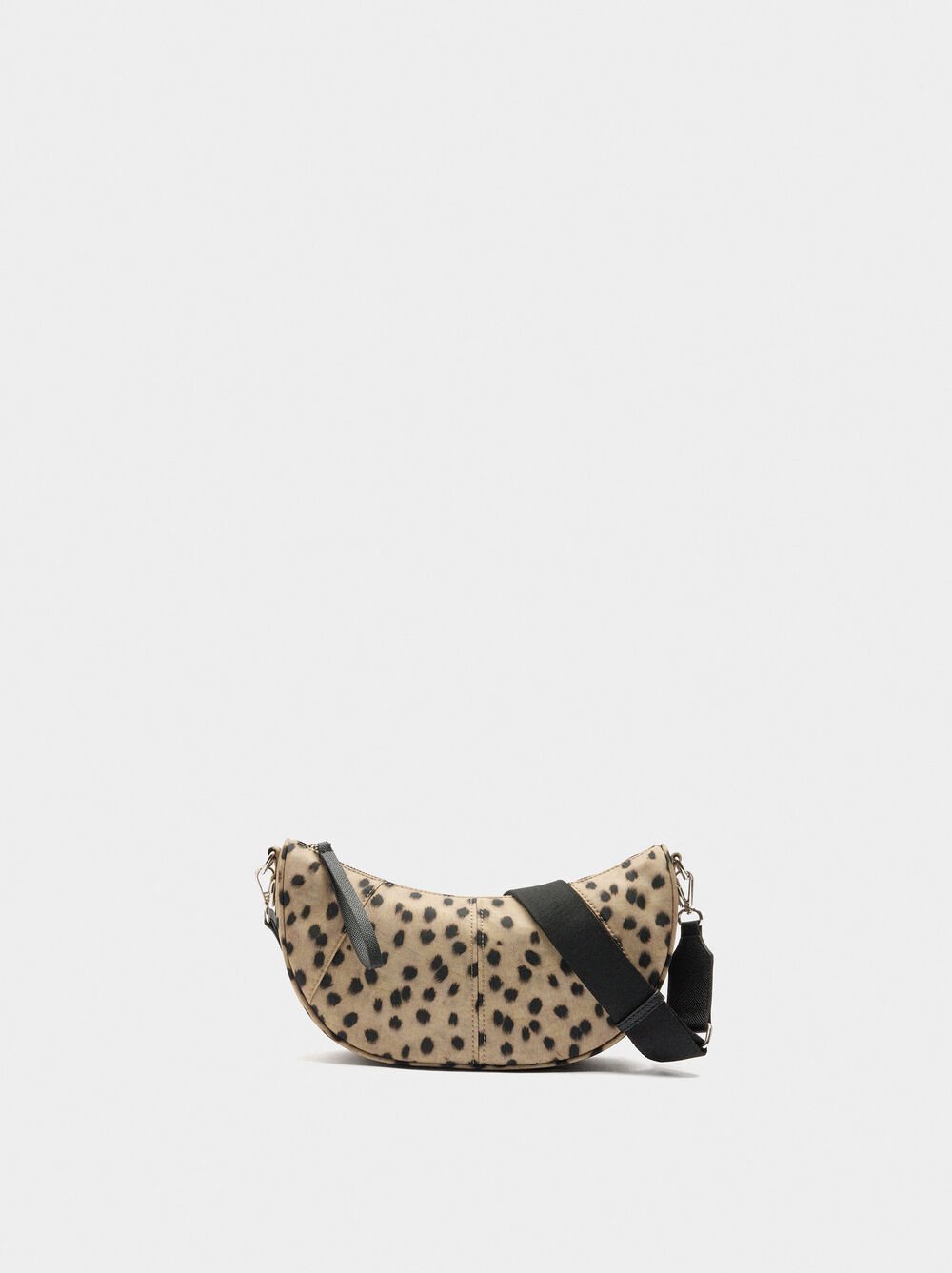 Mala tiracolo de nylon estampado animal