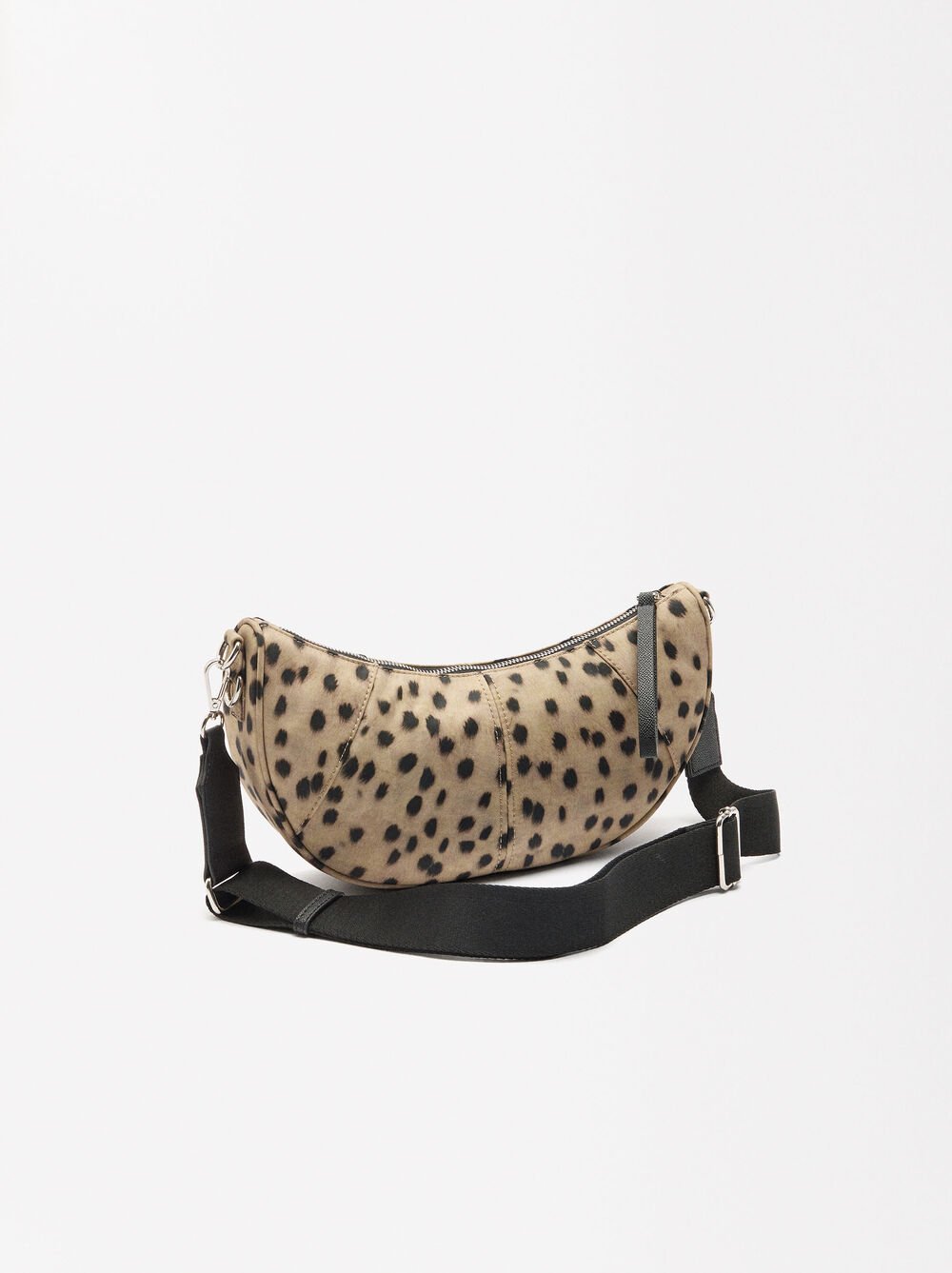 Mala tiracolo de nylon estampado animal