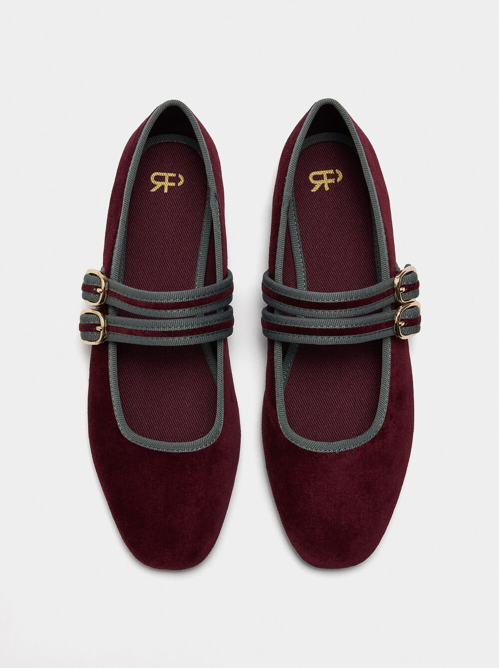 Sabrinas de tecido fivela dupla