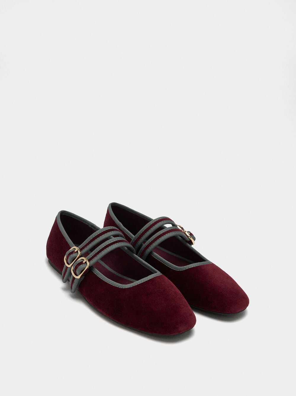 Sabrinas de tecido fivela dupla