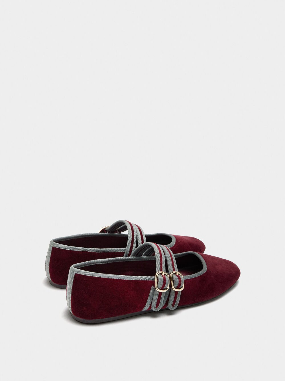 Sabrinas de tecido fivela dupla