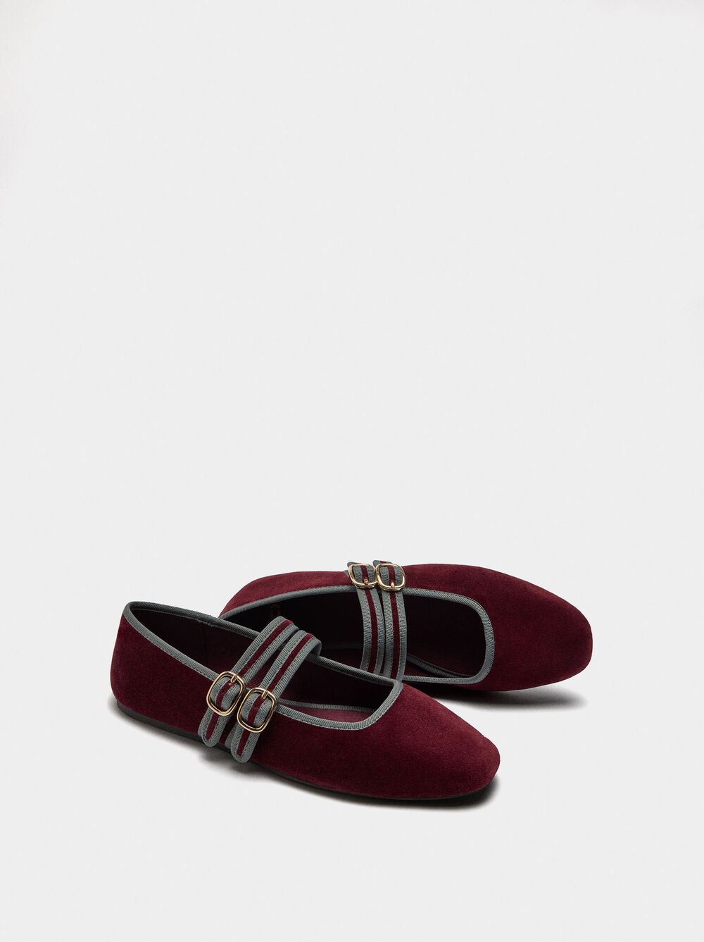 Sabrinas de tecido fivela dupla