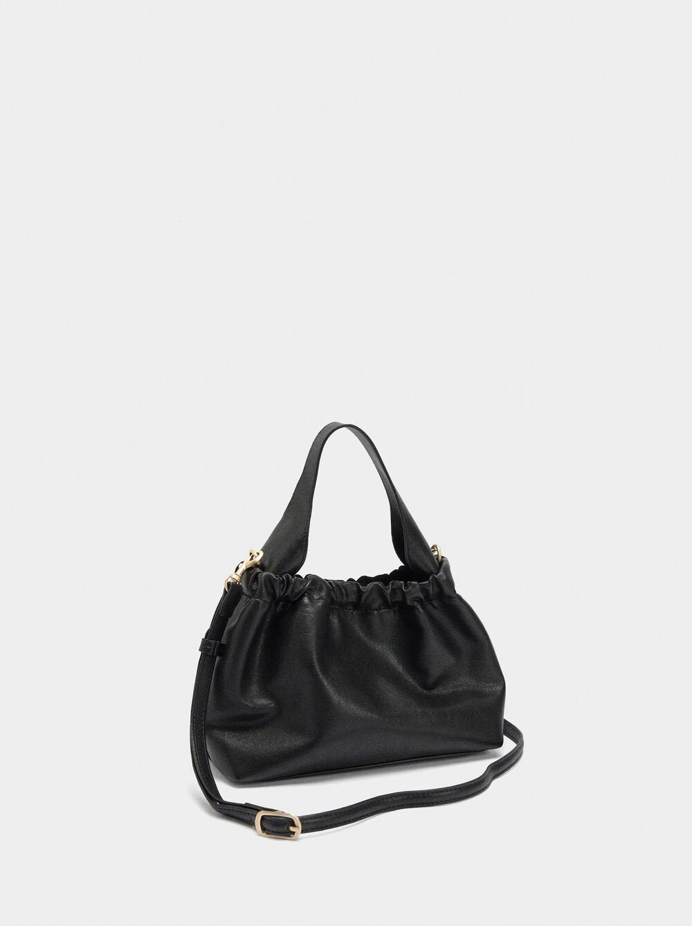 Mala tiracolo detalhes de pele