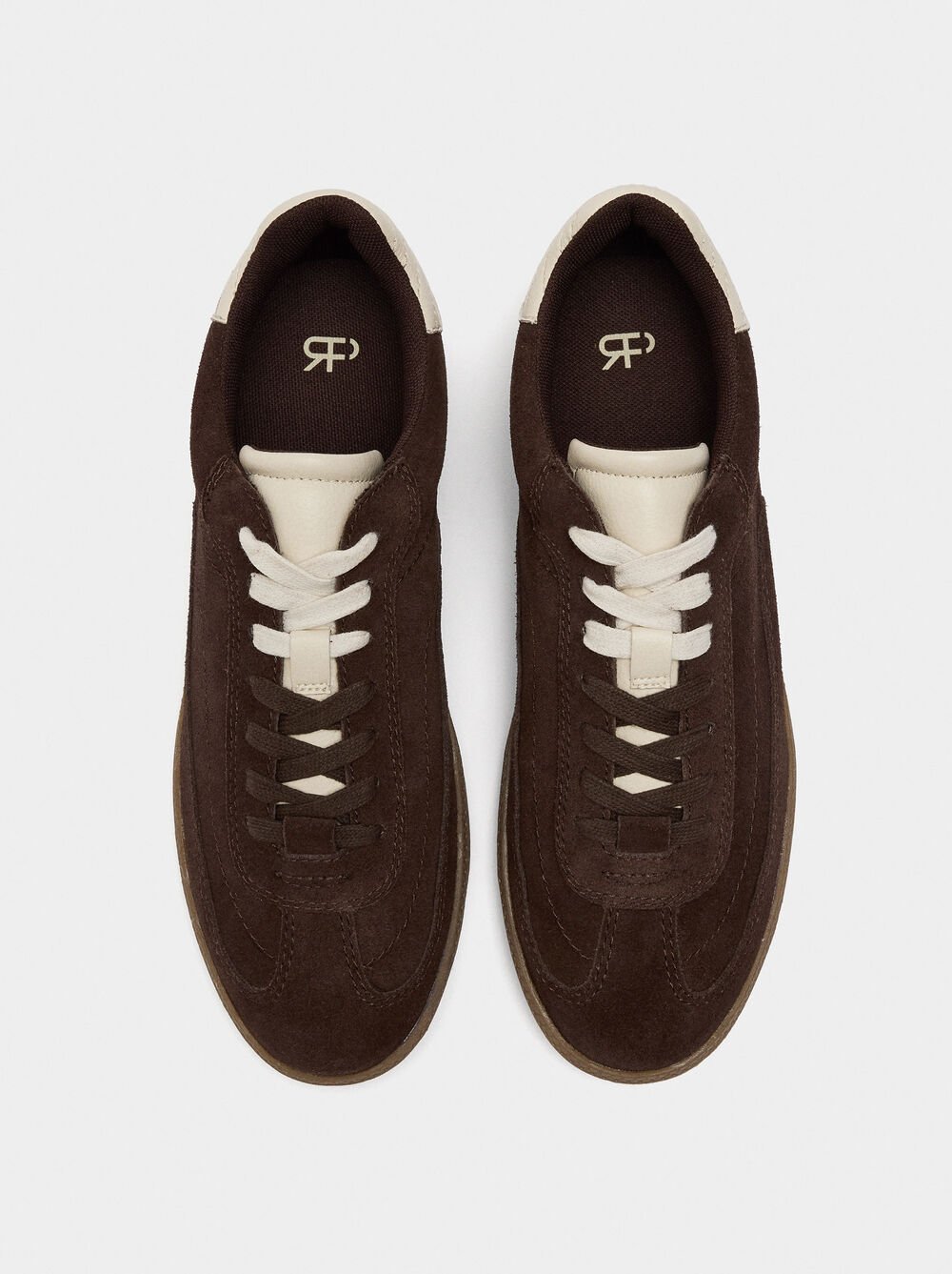 Sapatilhas de pele contraste