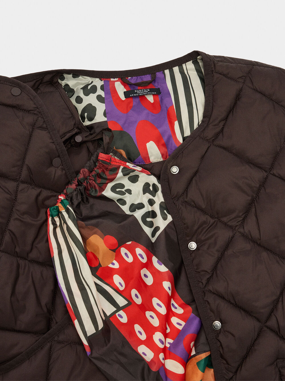 Casaco acolchoado dobrável