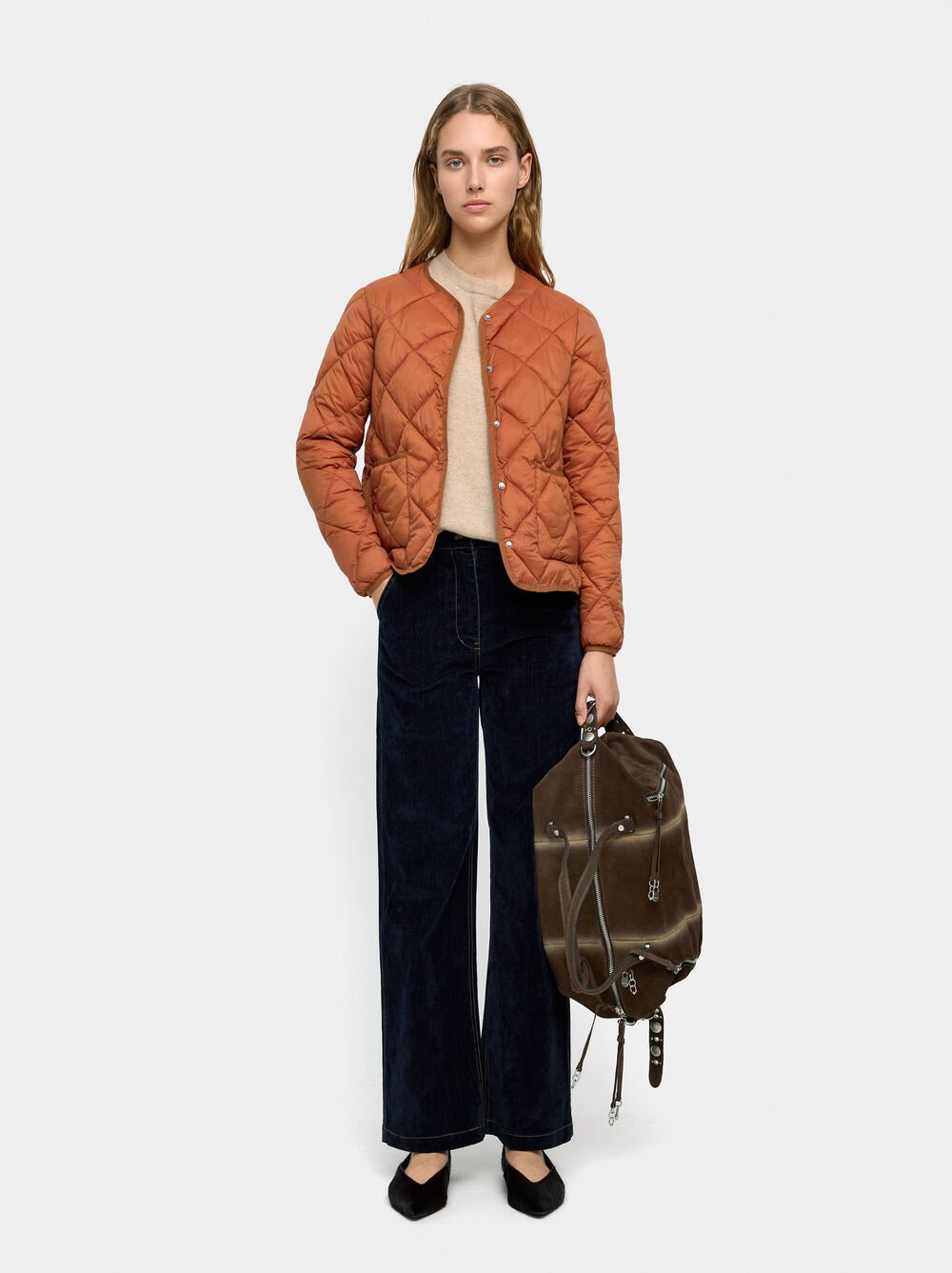 Casaco acolchoado dobrável