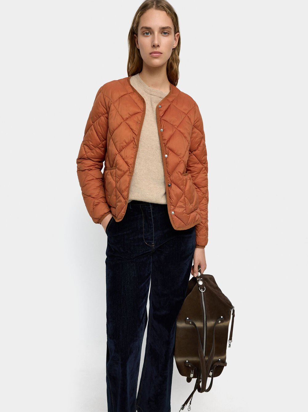 Casaco acolchoado dobrável