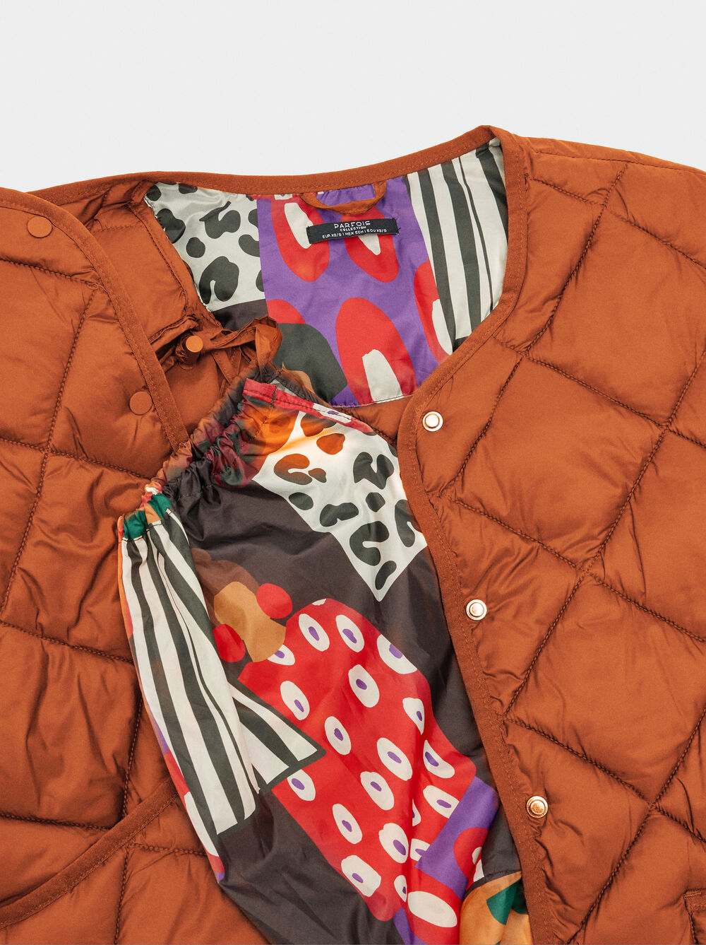 Casaco acolchoado dobrável