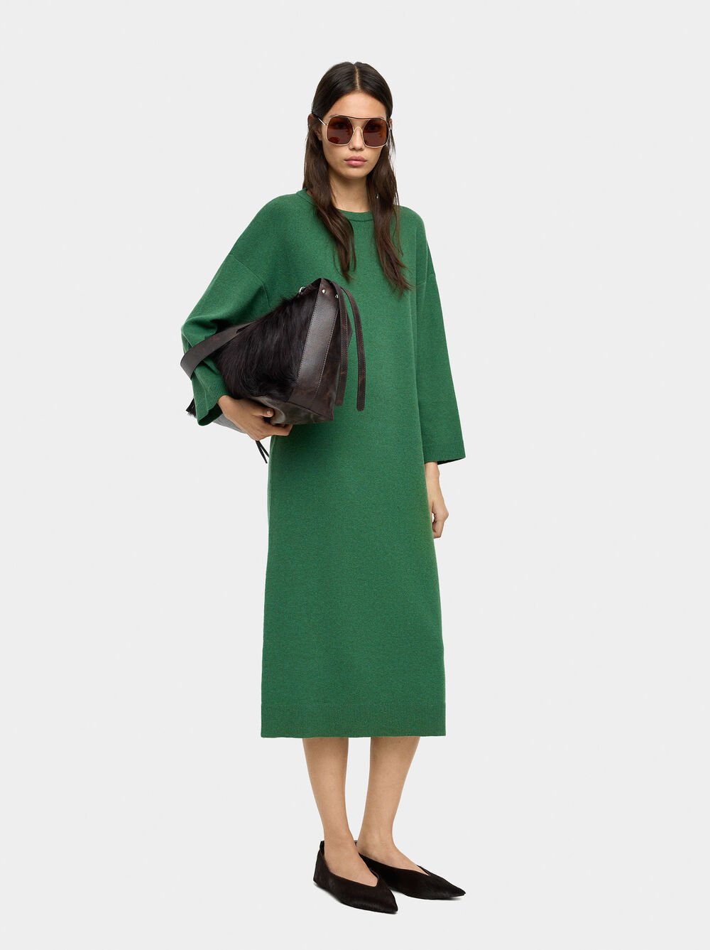 Vestido midi de malha