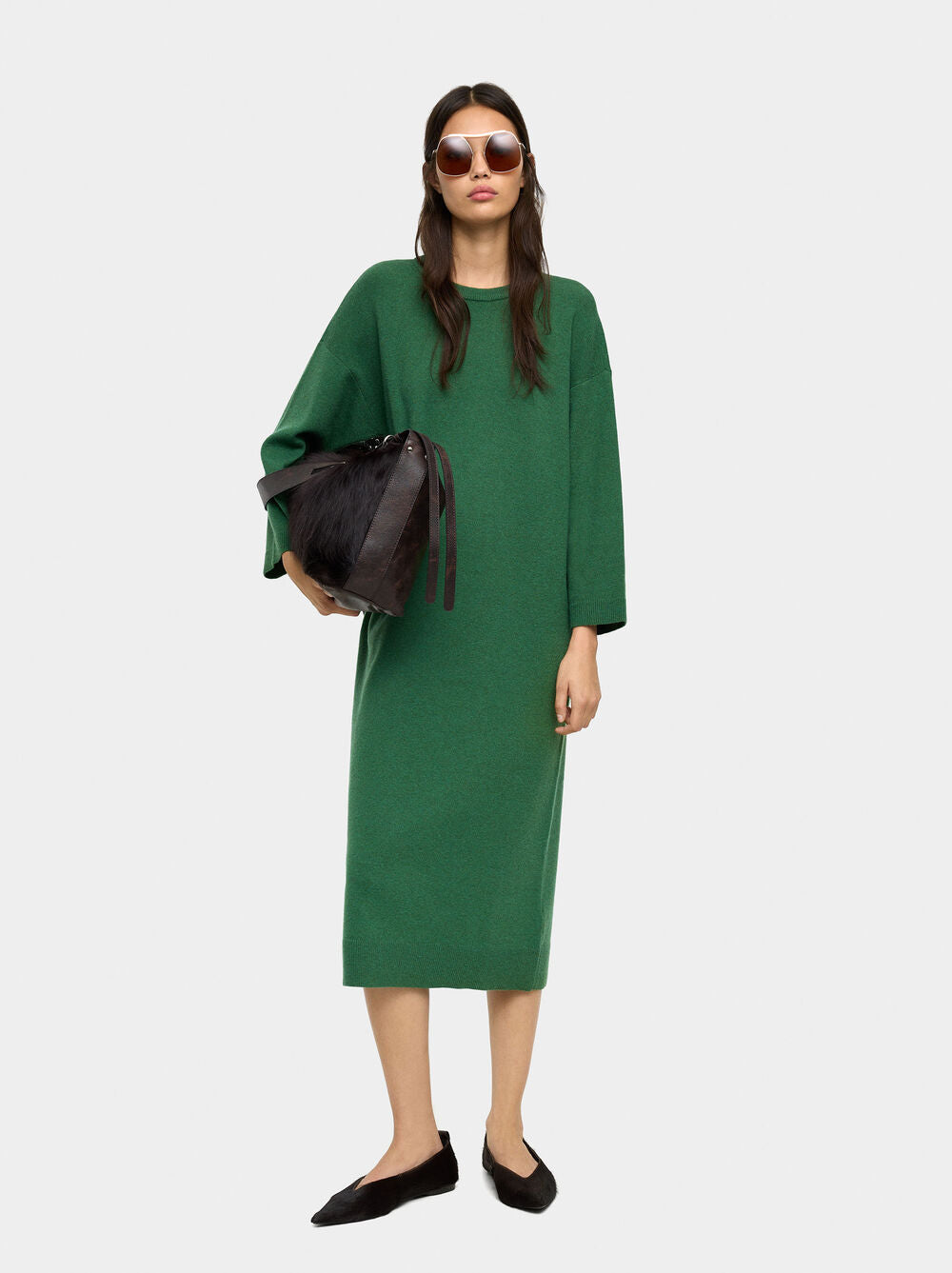 Vestido midi de malha