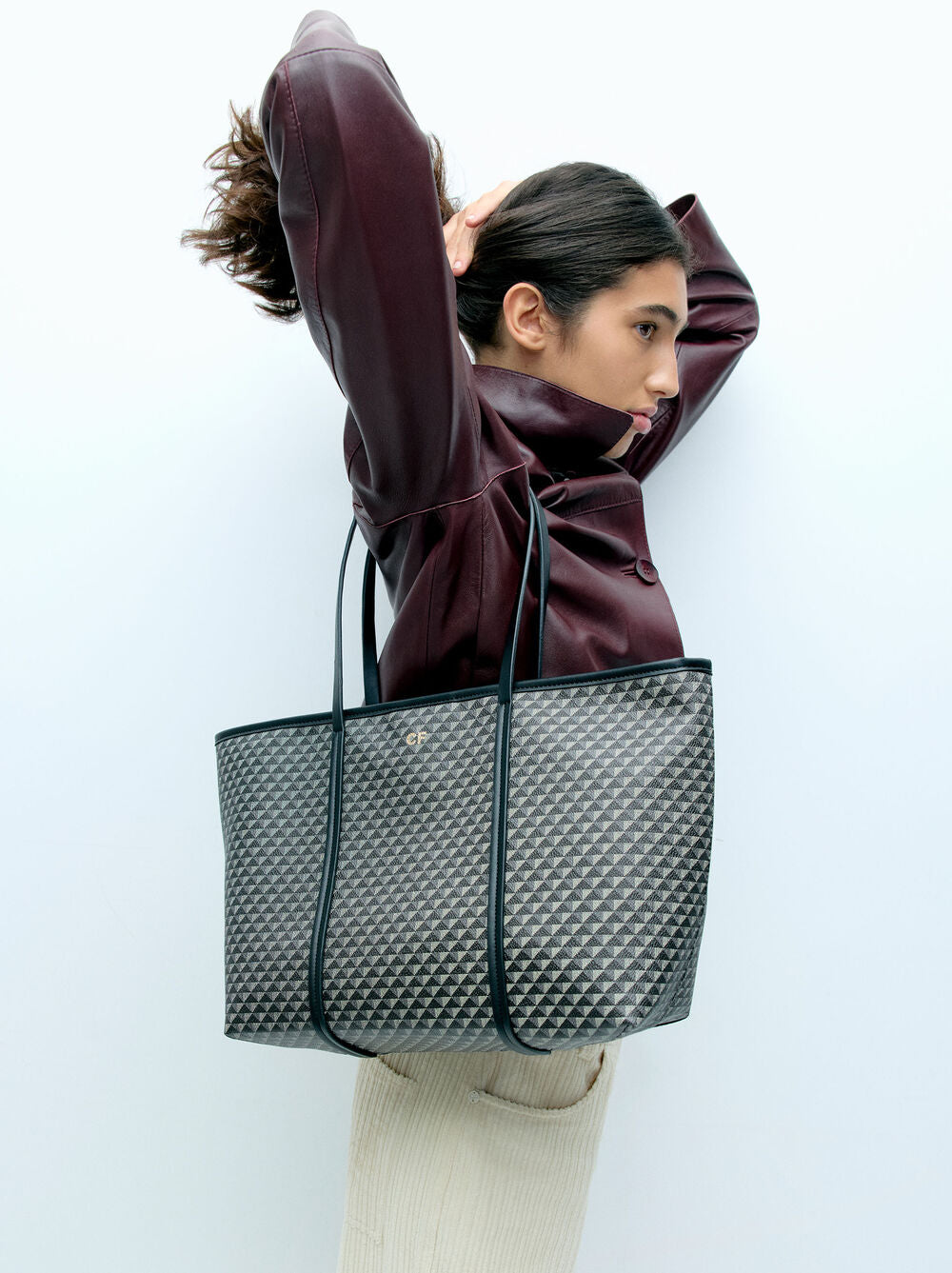 Mala shopper estampada bolsa removível