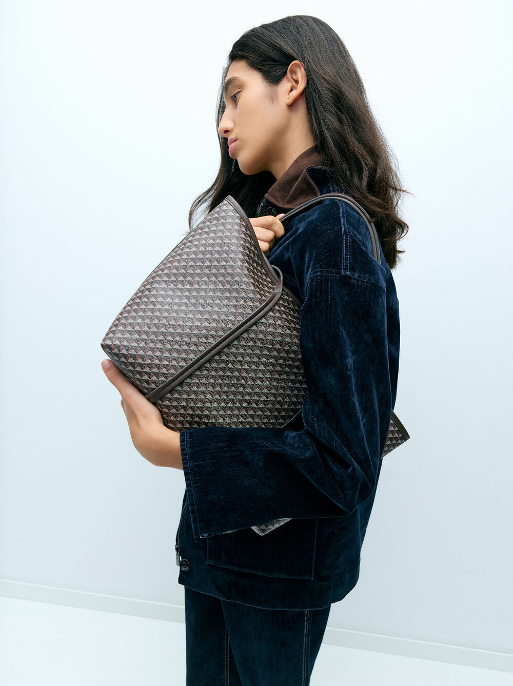 Mala shopper estampada bolsa removível