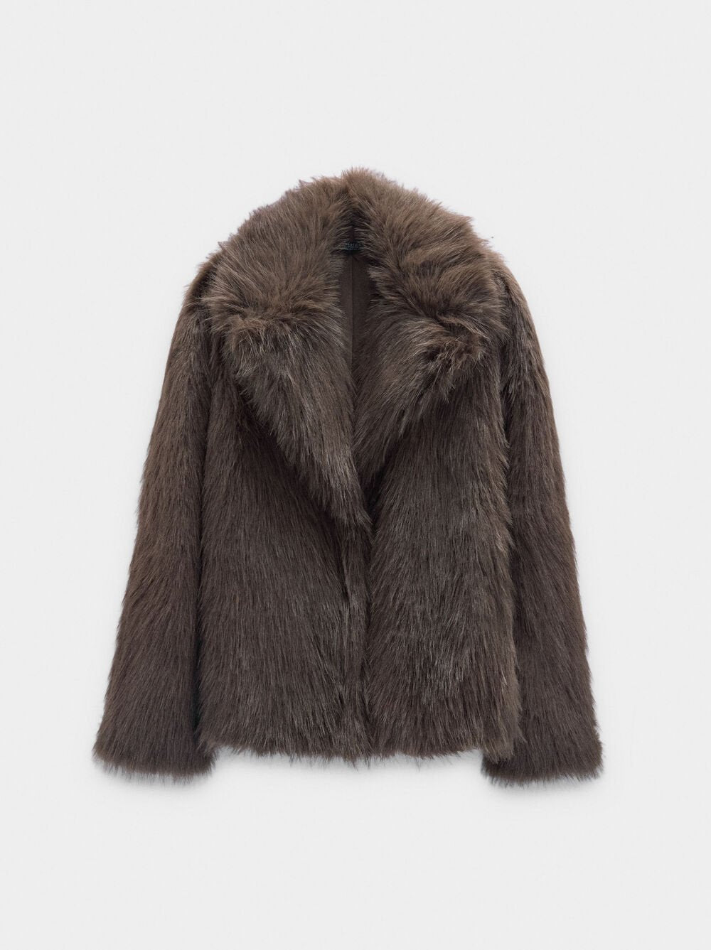 Casaco volumoso efeito pelo