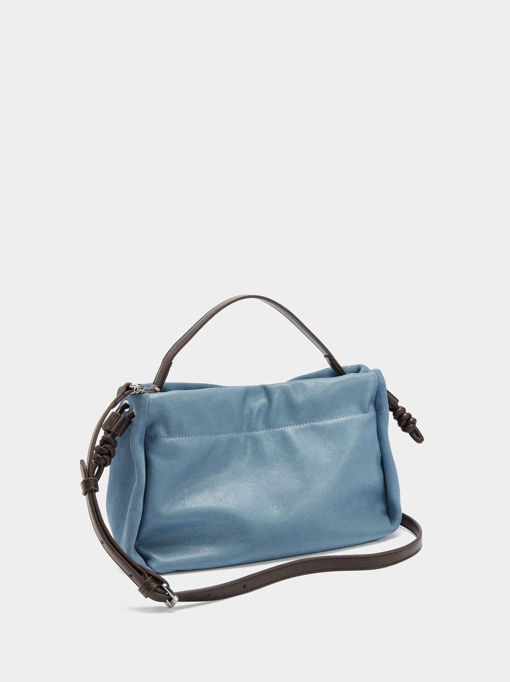 Mala de mão com pele camurça