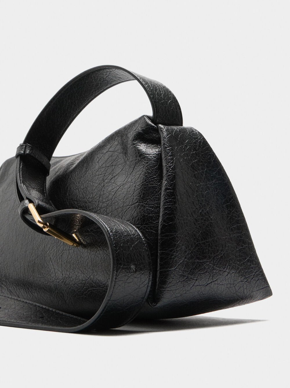 Mala tiracolo efeito craquelê