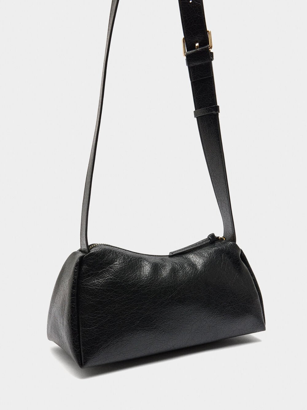 Mala tiracolo efeito craquelê